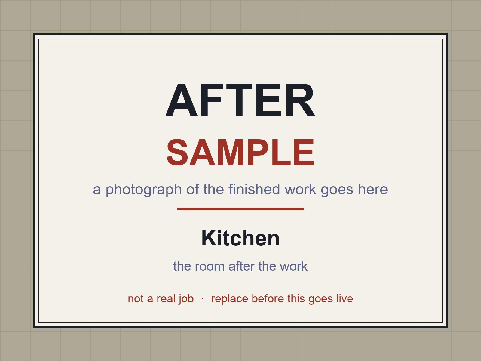 Kitchen, Mount Juliet, SAMPLE — not a real job. Finished work.